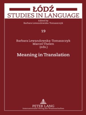 cover image of Meaning in Translation